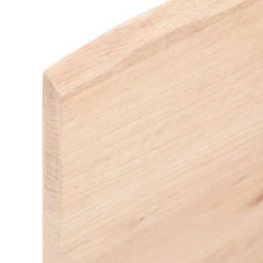 vidaXL Ράφι Τοίχου 80x10x2cm από Ακατέργαστο Μασίφ Ξύλο Δρυός 1 τεμ.
