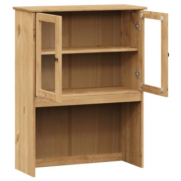 vidaXL Πάνω Ντουλάπι-Βιτρίνα VIGO 78x30x100cm Μασίφ Ξύλο Πεύκου 1 τεμ.