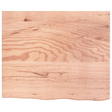 vidaXL Επιφάνεια Τραπεζιού Αν. Καφέ 60x50x2cm Επεξ. Μασίφ Ξύλο Δρυός 1 τεμ.