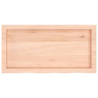 vidaXL Πάγκος Μπάνιου 80x40x(2-6) εκ. από Ακατέργαστο Μασίφ Ξύλο