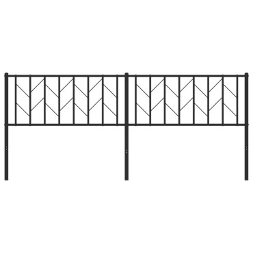 vidaXL Κεφαλάρι Μαύρο Μεταλλικό 206x3x90cm 1 τεμ.