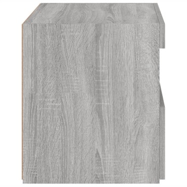 vidaXL Κομοδίνο με Φώτα LED Γκρι Sonoma 50x40x45cm 1 τεμ.