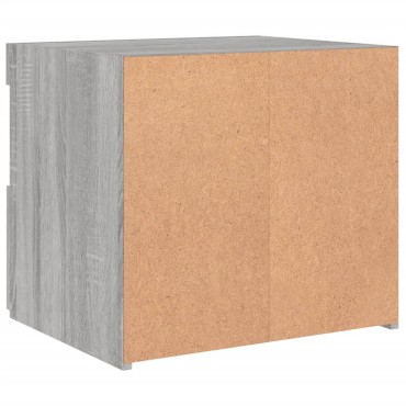 vidaXL Κομοδίνο με Φώτα LED Γκρι Sonoma 50x40x45cm 1 τεμ.