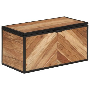 vidaXL Κουτί Αποθήκευσης 60x30x30 εκ. Μασίφ Ξύλο Ακακίας/Σίδερο