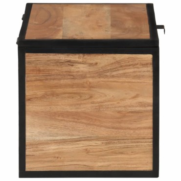 vidaXL Κουτί Αποθήκευσης 60x30x30 εκ. Μασίφ Ξύλο Ακακίας/Σίδερο