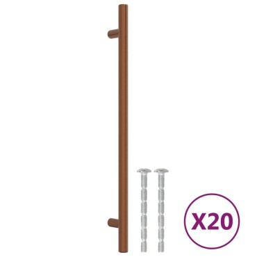 vidaXL Λαβές Ντουλαπιών 20 τεμ. Μπρονζέ 224 χιλ. από Ανοξείδωτο Ατσάλι
