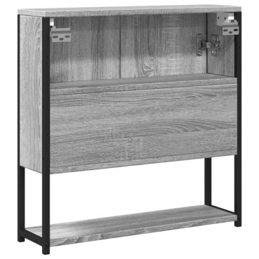 vidaXL Καθρέφτης Μπάνιου Ντουλάπι Γκρι Sonoma 60x16x60cm Επεξ. Ξύλο 1 τεμ.