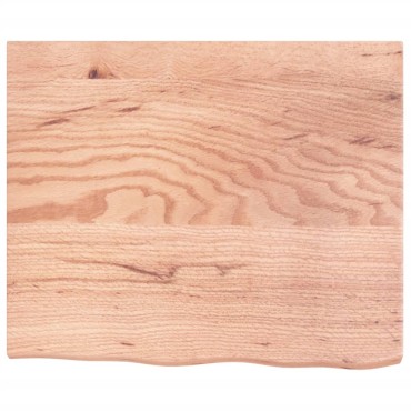 vidaXL Ράφι Τοίχου Ανοιχτό Καφέ 60x50x(2-4)cm Επεξ. Μασίφ Ξύλο Δρυός 1 τεμ.