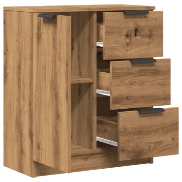 vidaXL Μπουφές Αρτισιανή Δρυς 60x30x70cm από Επεξεργασμένο Ξύλο 1 τεμ.