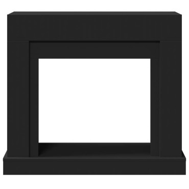 vidaXL Πλαίσιο Τζακιού Μαύρο 100x30x87,5 εκ. από Επεξ. Ξύλο