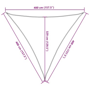 vidaXL Πανί Σκίασης Μπλε 4 x 4 x 4 μ. 160 γρ./μ² από HDPE
