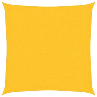 vidaXL Πανί Σκίασης Κίτρινο 3,6 x 3,6 μ. από HDPE 160 γρ./μ²