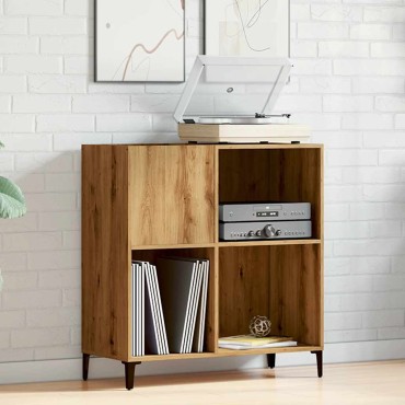 vidaXL Δισκοθήκη τεχνίτης Δρυς 84,5x38x89cm από Επεξεργασμένο Ξύλο 1 τεμ.