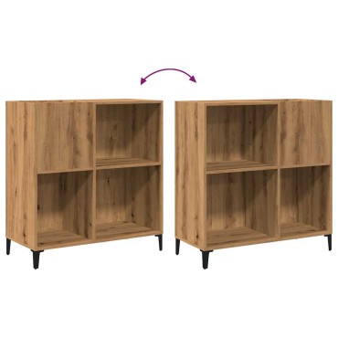 vidaXL Δισκοθήκη τεχνίτης Δρυς 84,5x38x89cm από Επεξεργασμένο Ξύλο 1 τεμ.