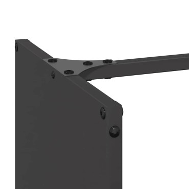 vidaXL Ράφι Καυσόξυλων Μαύρο 40x30x80 εκ. Χάλυβας ψυχρής έλασης