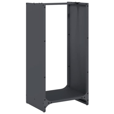 vidaXL Ράφι Καυσόξυλων Ανθρακί 40x30x80 εκ. Χάλυβας ψυχρής έλασης