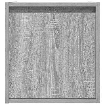 vidaXL Κομοδίνα Επιτοίχια Γκρι Sonoma 38x34x40cm 1 τεμ.