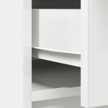 vidaXL Συρταριέρα με Συρτάρια και Πόρτες Λευκή 73x31x90 εκ 1 τεμ.