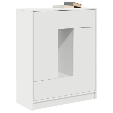vidaXL Συρταριέρα με Συρτάρια και Πόρτες Λευκή 73x31x90 εκ 1 τεμ.