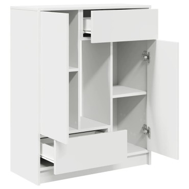 vidaXL Συρταριέρα με Συρτάρια και Πόρτες Λευκή 73x31x90 εκ 1 τεμ.