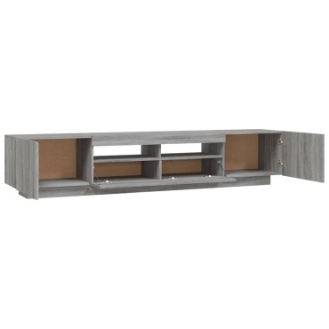 vidaXL Σετ Επίπλων Τηλεόρασης 2 τεμ. LED Γκρι Sonoma Επεξεργ. Ξύλο 100x35x80cm