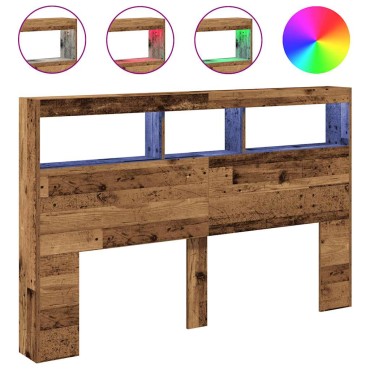 vidaXL Κεφαλάρι με Αποθηκευτικό Χώρο & LED 160x17x102cm 1 τεμ.