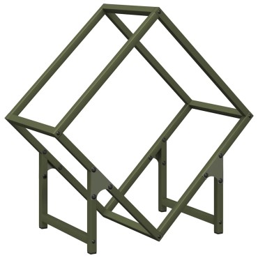 vidaXL Ράφι για καυσόξυλα 50x25x50 εκ. Ατσάλι ψυχρής έλασης