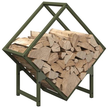 vidaXL Ράφι για καυσόξυλα 50x25x50 εκ. Ατσάλι ψυχρής έλασης