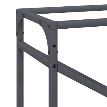 vidaXL Ράφι για καυσόξυλα Ανθρακί 60x25x100 εκ. Ατσάλι ψυχρής έλασης
