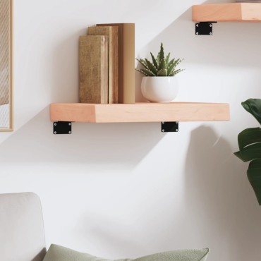vidaXL Ράφι Τοίχου 40x30x(2-6)cm από Ακατέργαστο Μασίφ Ξύλο Δρυός 1 τεμ.