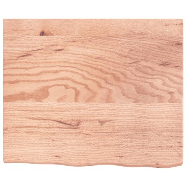 vidaXL Επιφ Τραπεζιού Αν Καφέ 60x50x(2-4)cm Επεξ. Μασίφ Ξύλο Δρυός 1 τεμ.