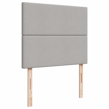 vidaXL Κρεβάτι Boxspring με Στρώμα & LED Αν.Γκρι 120x190εκ. Υφασμάτινο