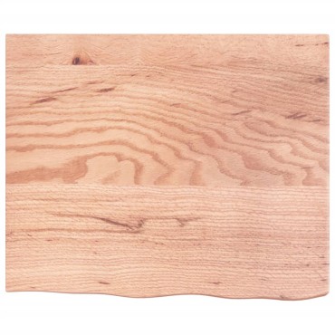 vidaXL Επιφ Τραπεζιού Αν Καφέ 60x50x(2-6)cm Επεξ. Μασίφ Ξύλο Δρυός 1 τεμ.