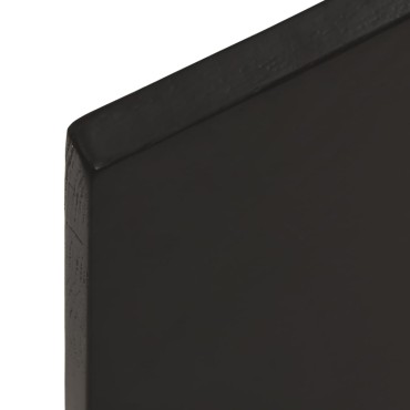 vidaXL Ράφι Τοίχου Σκούρο Καφέ 60x30x2cm Επεξεργ. Μασίφ Ξύλο Δρυός 1 τεμ.