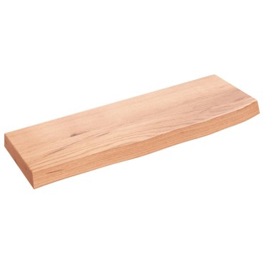 vidaXL Ράφι Τοίχου Ανοιχτό Καφέ 60x20x4cm Επεξεργ. Μασίφ Ξύλο Δρυός 1 τεμ.