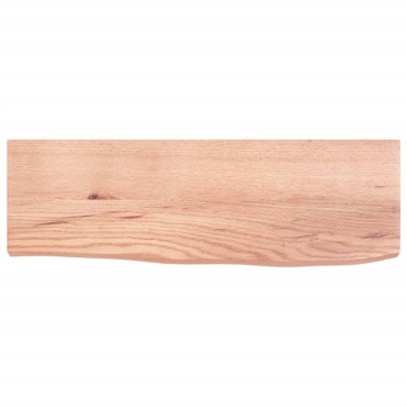 vidaXL Ράφι Τοίχου Ανοιχτό Καφέ 60x20x4cm Επεξεργ. Μασίφ Ξύλο Δρυός 1 τεμ.