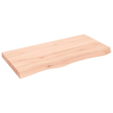 vidaXL Πάγκος Μπάνιου 100x50x(2-6) εκ. από Ακατέργαστο Μασίφ Ξύλο