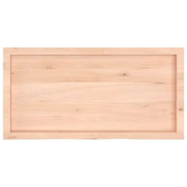 vidaXL Πάγκος Μπάνιου 100x50x(2-6) εκ. από Ακατέργαστο Μασίφ Ξύλο