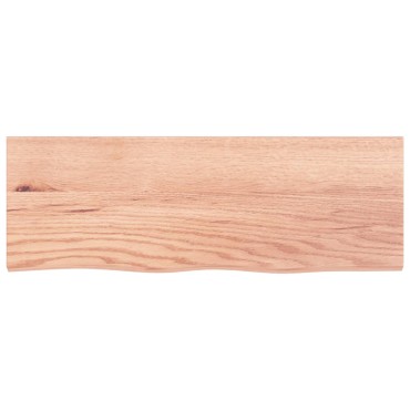 vidaXL Ράφι Τοίχου Ανοιχτό Καφέ 80x30x2cm Επεξεργ. Μασίφ Ξύλο Δρυός 1 τεμ.
