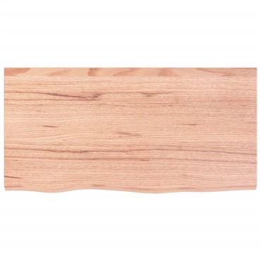 vidaXL Ράφι Τοίχου Ανοιχτό Καφέ 80x40x2cm Επεξεργ. Μασίφ Ξύλο Δρυός 1 τεμ.