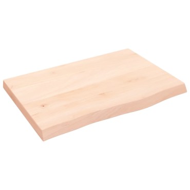 vidaXL Ράφι Τοίχου 60x40x(2-4)cm από Ακατέργαστο Μασίφ Ξύλο Δρυός 1 τεμ.