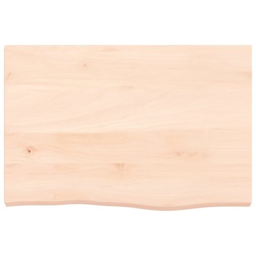vidaXL Ράφι Τοίχου 60x40x(2-4)cm από Ακατέργαστο Μασίφ Ξύλο Δρυός 1 τεμ.