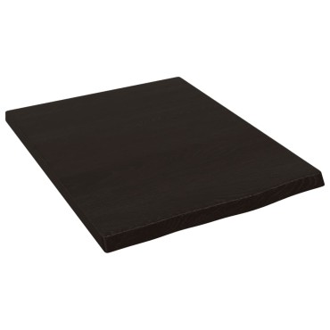 vidaXL Πάγκος Μπάνιου Σκούρο Καφέ 40x50x2 εκ. Επεξ. Μασίφ Ξύλο