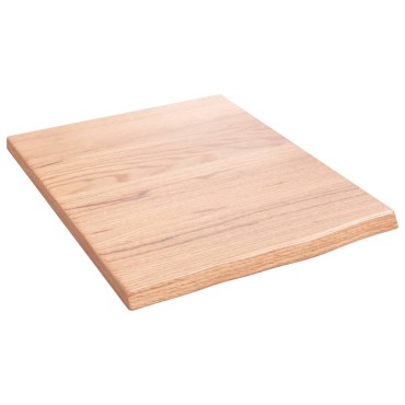 vidaXL Ράφι Τοίχου Ανοιχτό Καφέ 40x50x2cm Επεξεργ. Μασίφ Ξύλο Δρυός 1 τεμ.