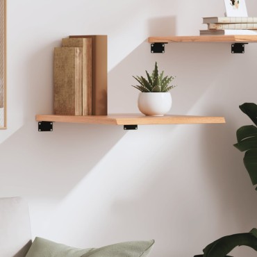 vidaXL Ράφι Τοίχου Ανοιχτό Καφέ 40x50x2cm Επεξεργ. Μασίφ Ξύλο Δρυός 1 τεμ.