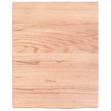 vidaXL Ράφι Τοίχου Ανοιχτό Καφέ 40x50x2cm Επεξεργ. Μασίφ Ξύλο Δρυός 1 τεμ.