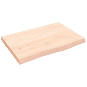 vidaXL Επιφάνεια Τραπεζιού 60x40x(2-4)cm Ακατέργαστο Μασίφ Ξύλο Δρυός 1 τεμ.