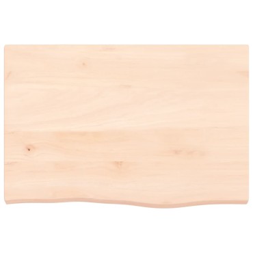vidaXL Επιφάνεια Τραπεζιού 60x40x(2-4)cm Ακατέργαστο Μασίφ Ξύλο Δρυός 1 τεμ.