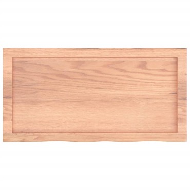 vidaXL Επιφ Τραπεζιού Αν Καφέ 80x40x(2-6)cm Επεξ. Μασίφ Ξύλο Δρυός 1 τεμ.