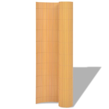 vidaXL Περίφραξη Κήπου Διπλής Όψης Κίτρινη 90x300cm από PVC